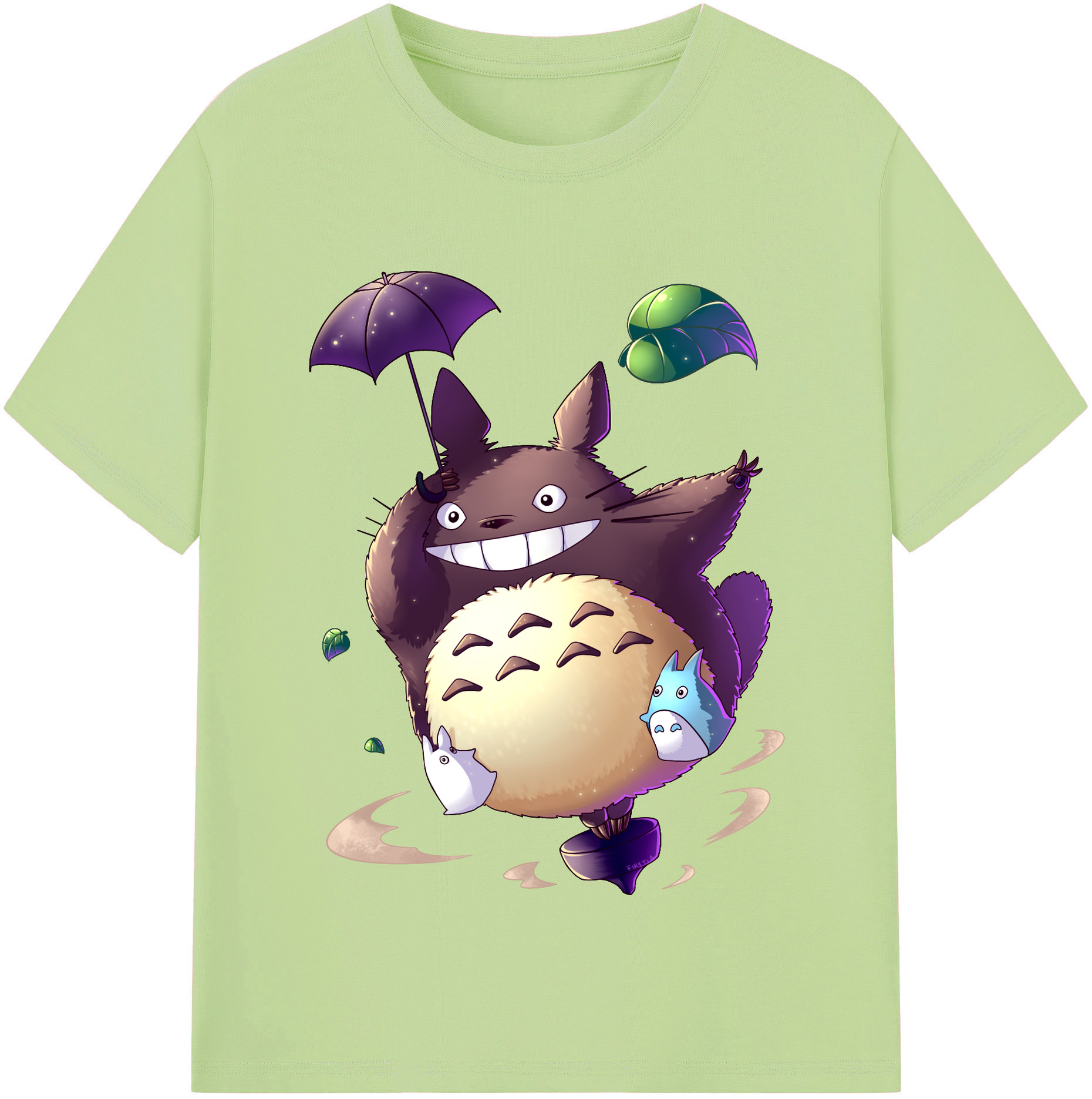 （画像用） となりのトトロ 草壁メイ 草壁サツキ My Neighbor Totoro Satsuki Kusakabe Mei Kusakabe 綿100％半袖Tシャツ（フロントプリント）